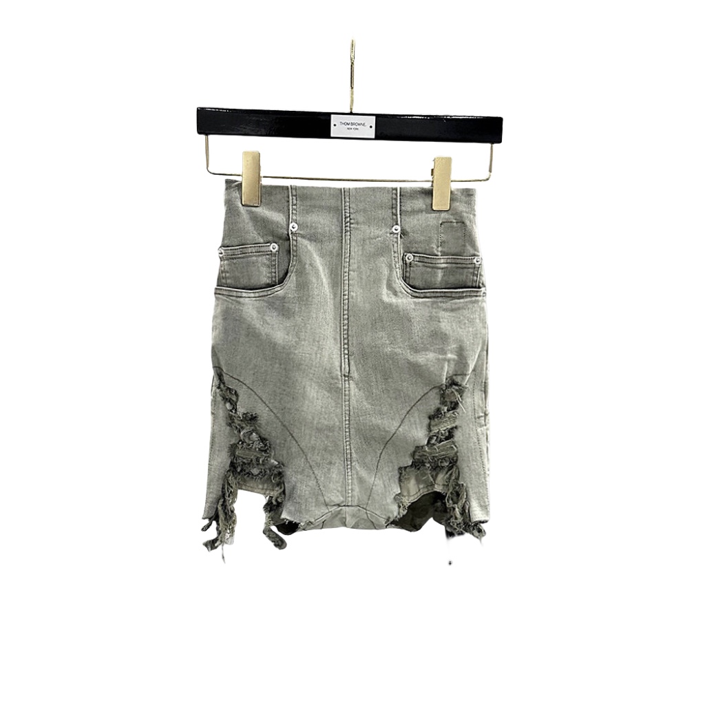 Rick Owens Distressed High-waist Mini Shorts  - DesignerGu