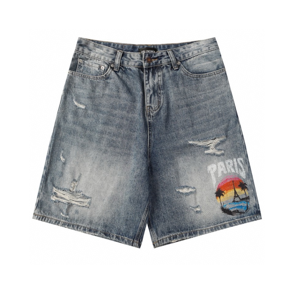 Balenciaga Denim Shorts - DesignerGu