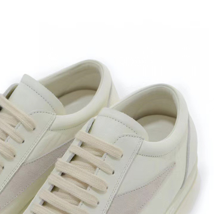 Rick Owens Lido Vintage leather sneakers - DesignerGu