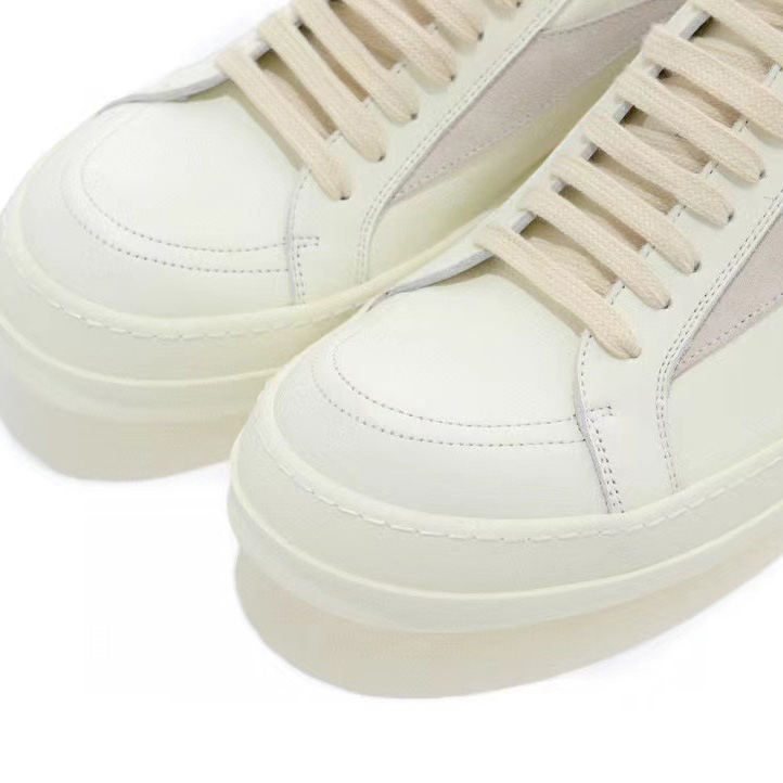 Rick Owens Lido Vintage leather sneakers - DesignerGu