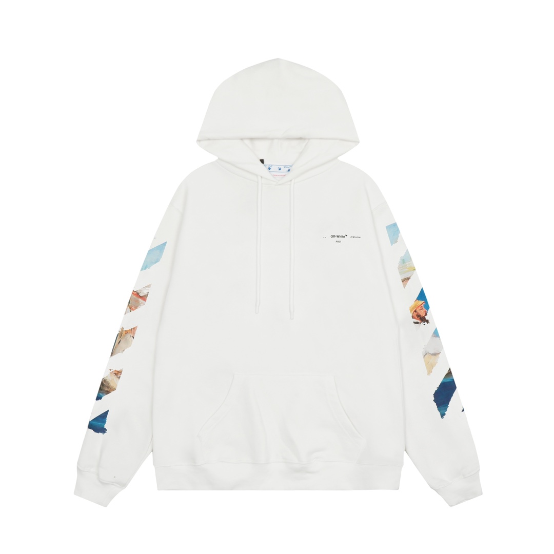 Off-White Cotton Hoodie - DesignerGu