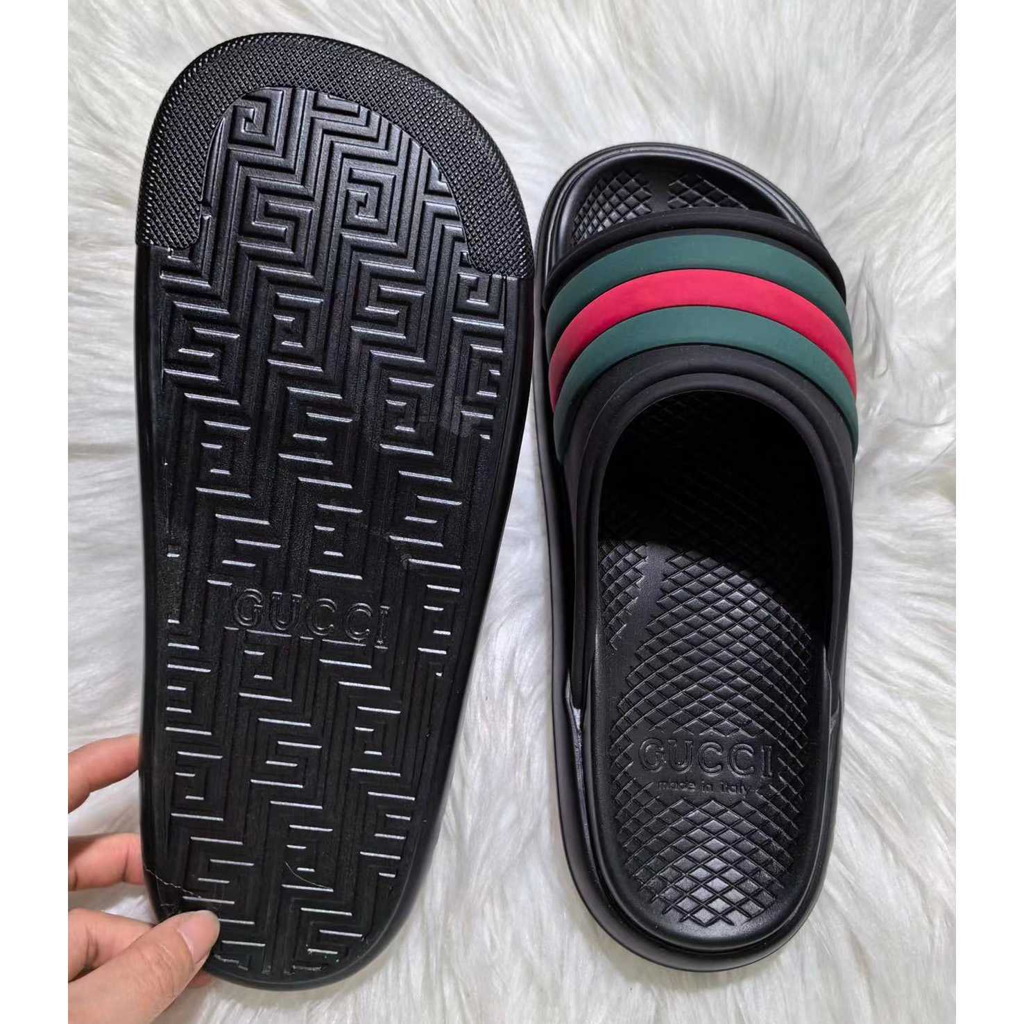 Gucci Web Slide Sandal - DesignerGu