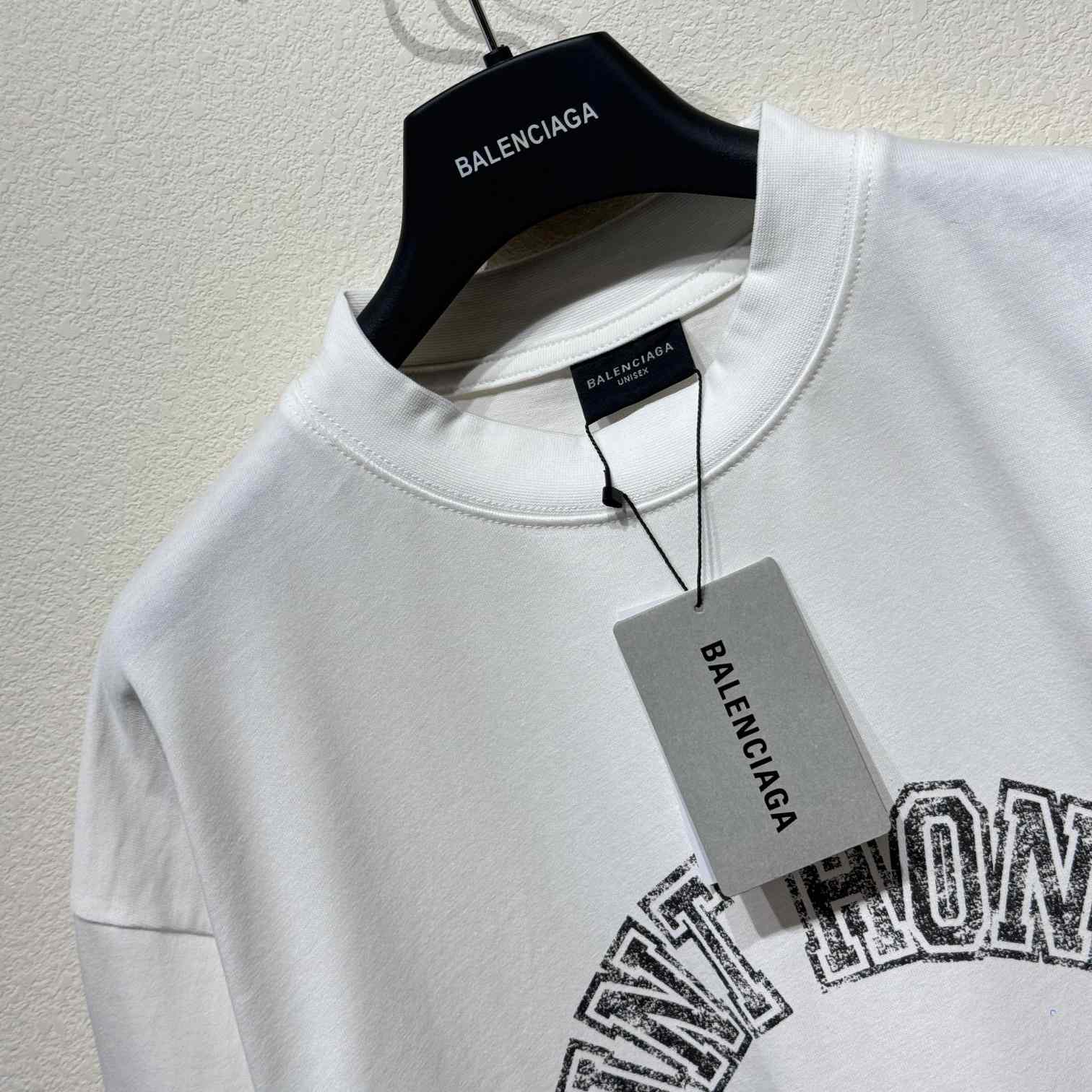 Balenciaga Enjoy Paris T-Shirt Oversized In Faded Blue - DesignerGu