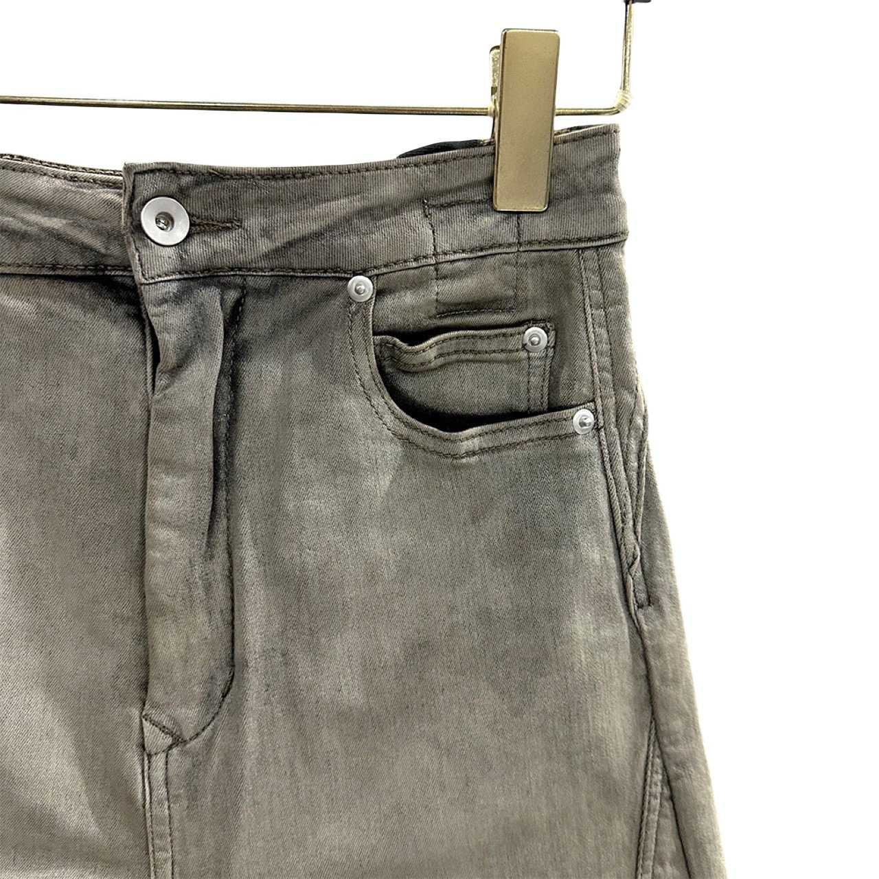 Rick Owens DRKSHDW Slivered Denim Skirt - DesignerGu