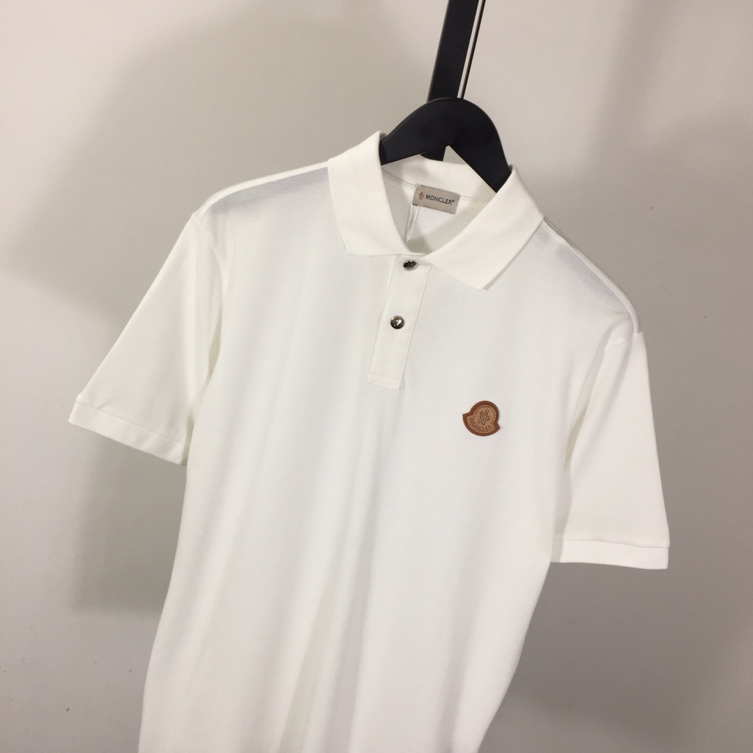 Moncler Logo Cotton Polo Shirt - DesignerGu