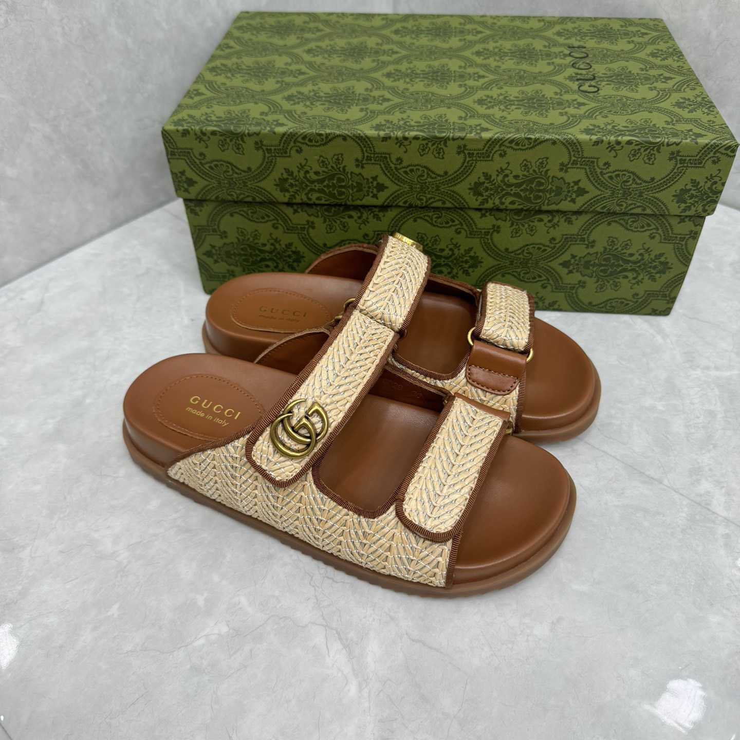 Gucci Sandal With Double G   - DesignerGu