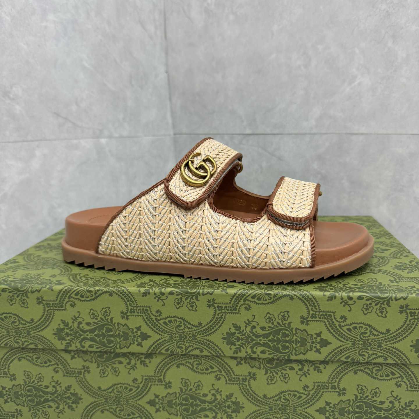 Gucci Sandal With Double G   - DesignerGu