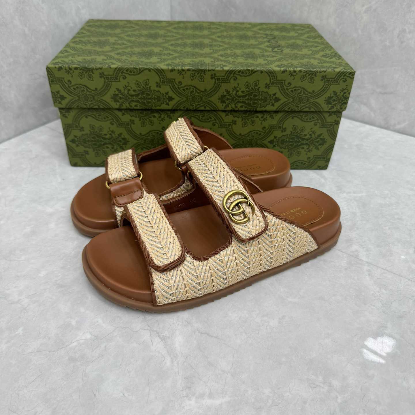 Gucci Sandal With Double G   - DesignerGu