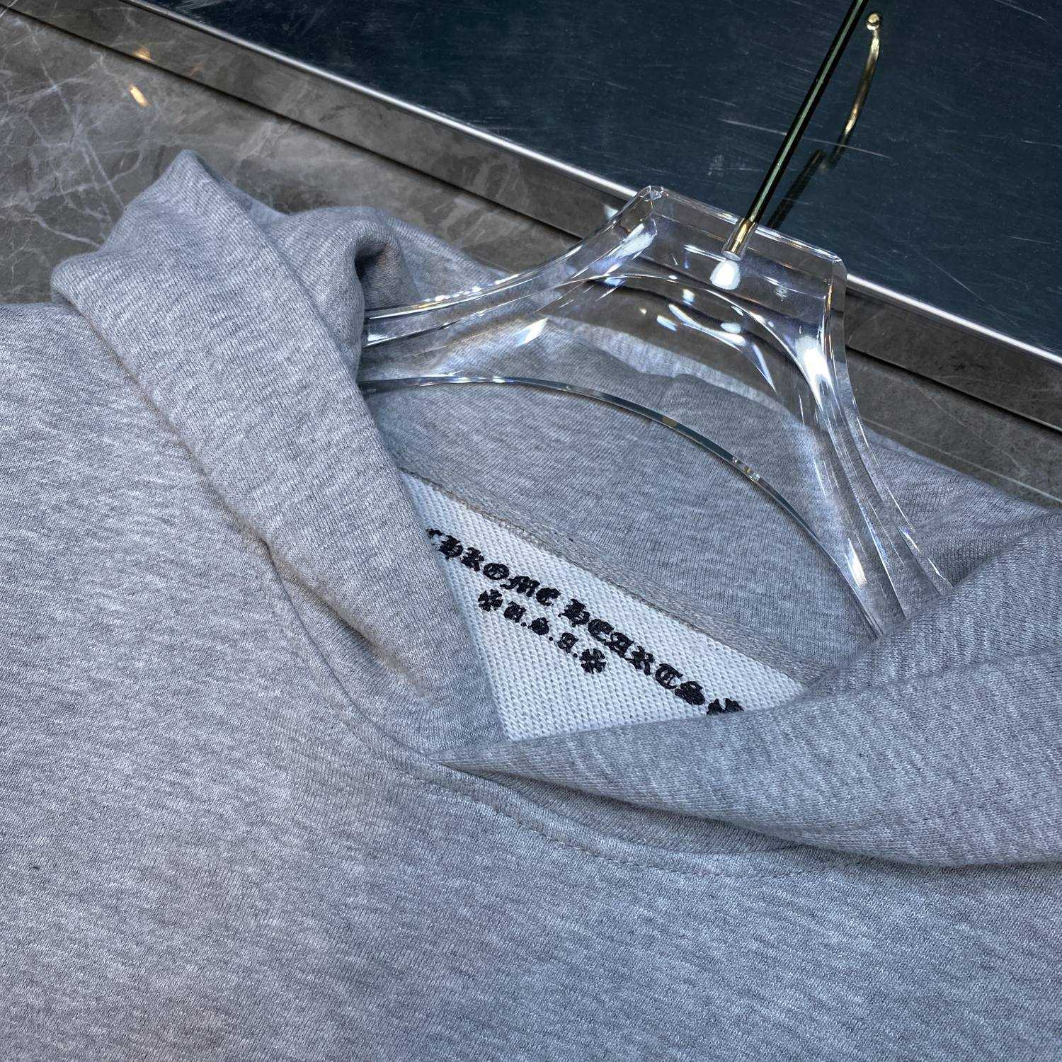 Chrome Hearts Chrome hearts Grey Race Cross Hoodie - DesignerGu