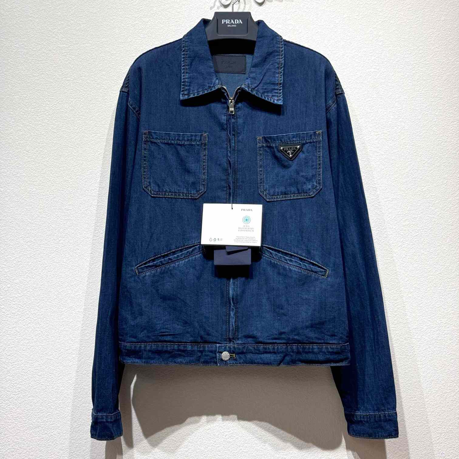 Prada Light Denim Zipper Jacket  - DesignerGu