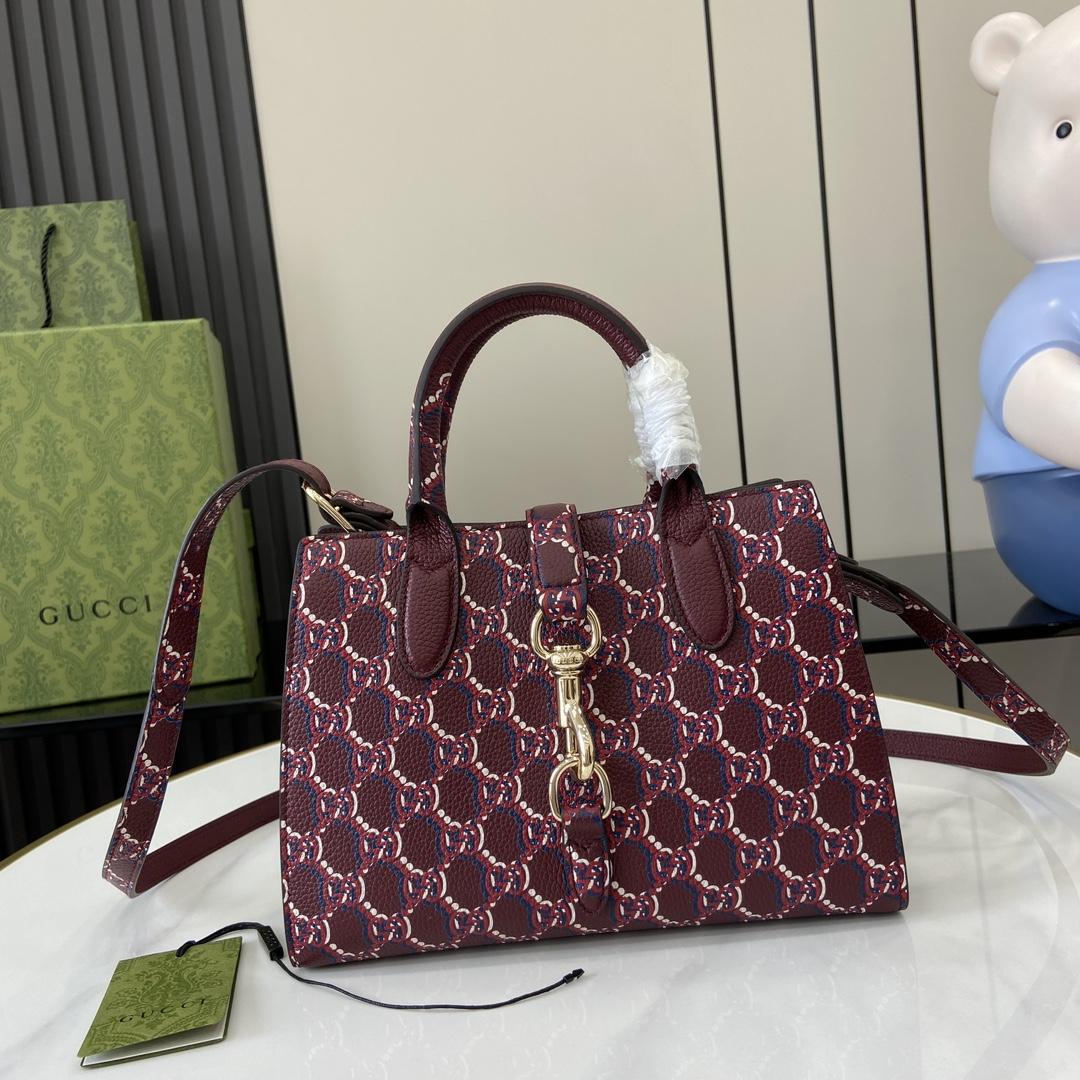 Gucci Small Tote Bag With GG Shadow  - DesignerGu