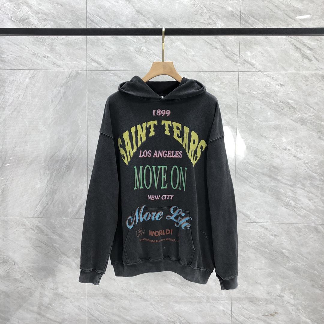 Saint Michael Colorful Letter Print Hoodies - DesignerGu