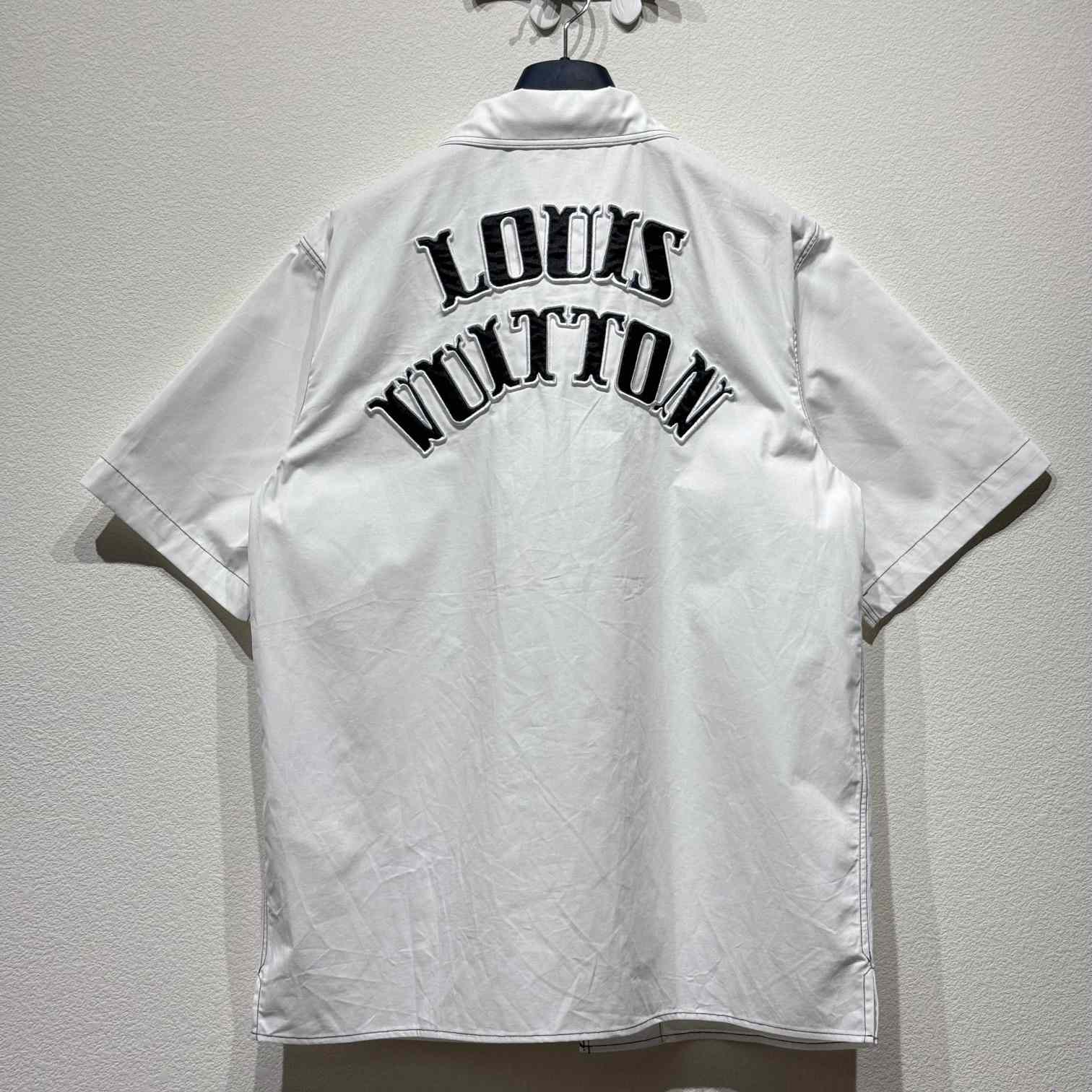 Louis Vuitton Embroidered Short-Sleeved Cotton Shirt   - DesignerGu