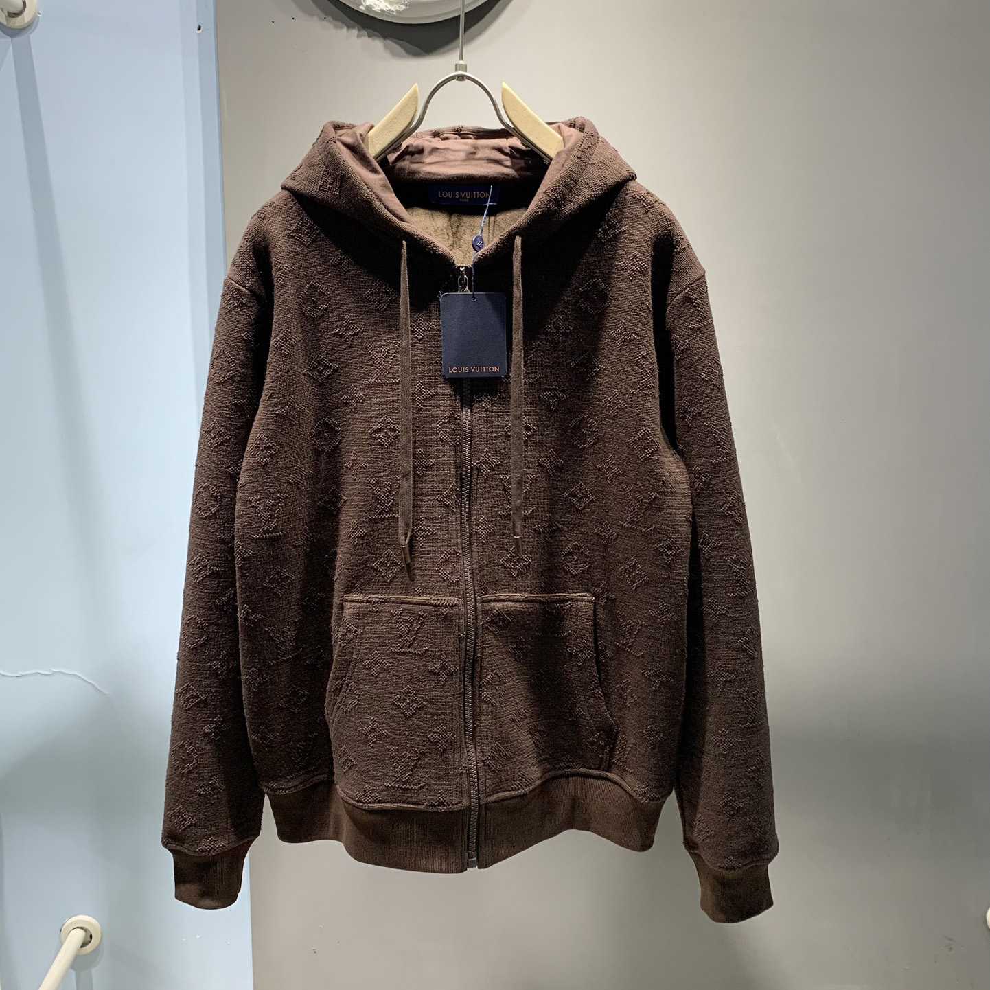 Louis Vuitton Monogram Zip Through Hoodie - DesignerGu