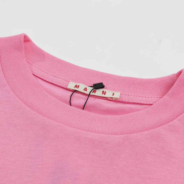 Marni Cotton T-Shirt With Logo - DesignerGu