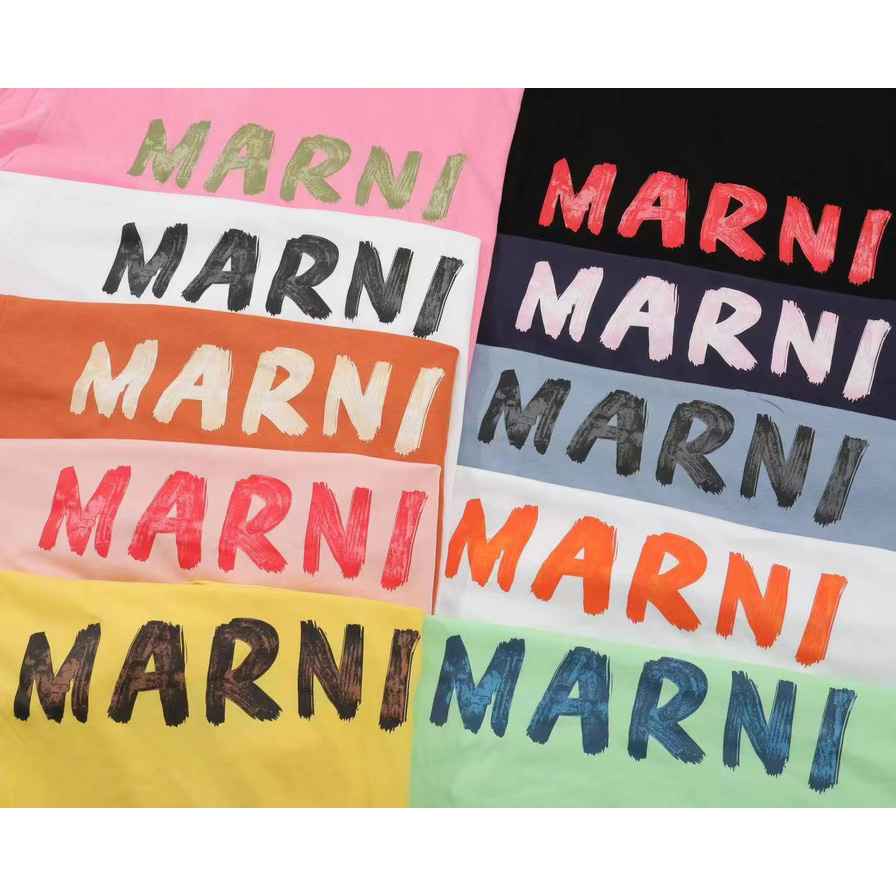 Marni Cotton T-Shirt With Logo - DesignerGu