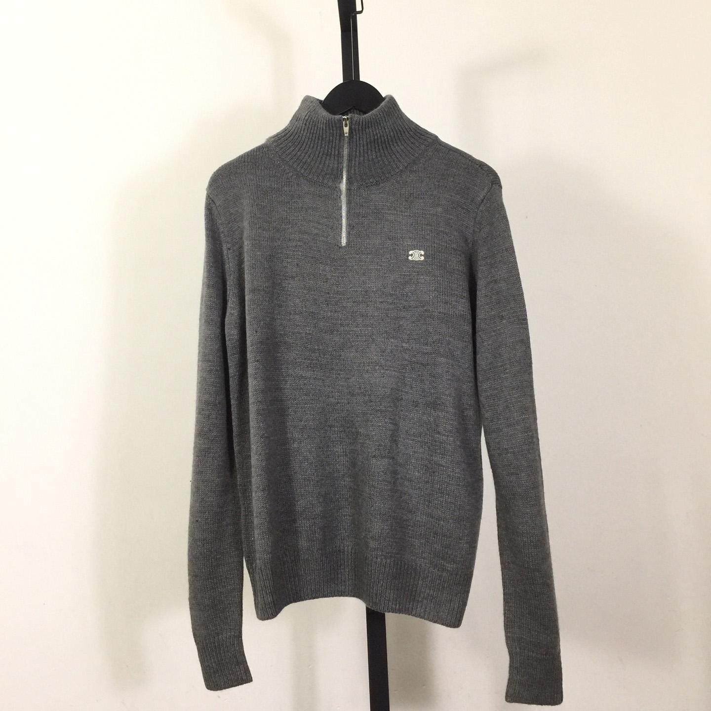 Celine Triomphe Trucker Sweater In Wool And Cashmere - DesignerGu