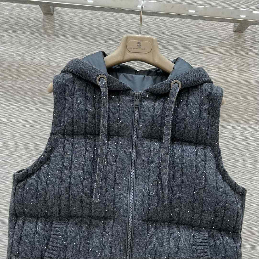 Brunello Cucinelli Knit Down Vest - DesignerGu