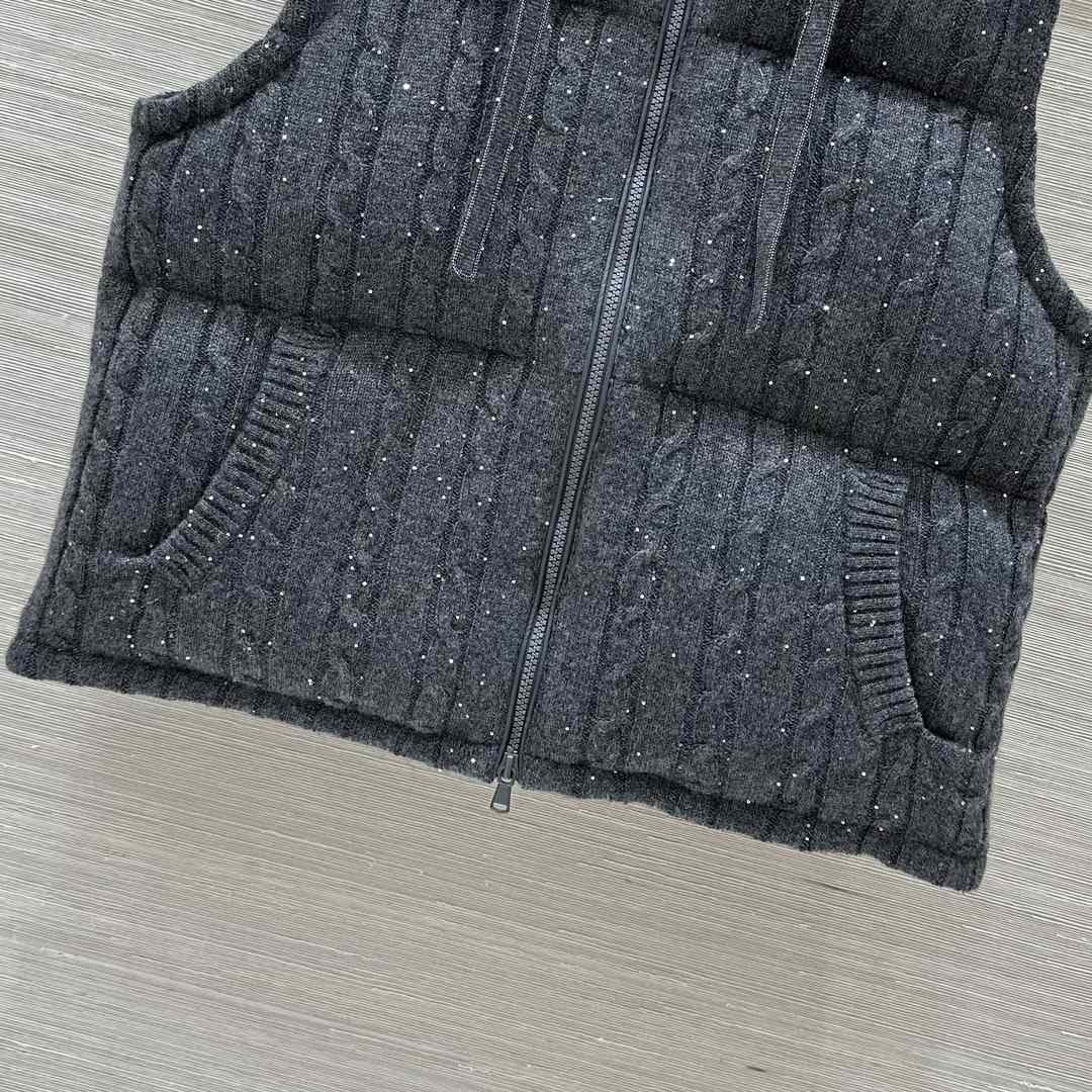 Brunello Cucinelli Knit Down Vest - DesignerGu