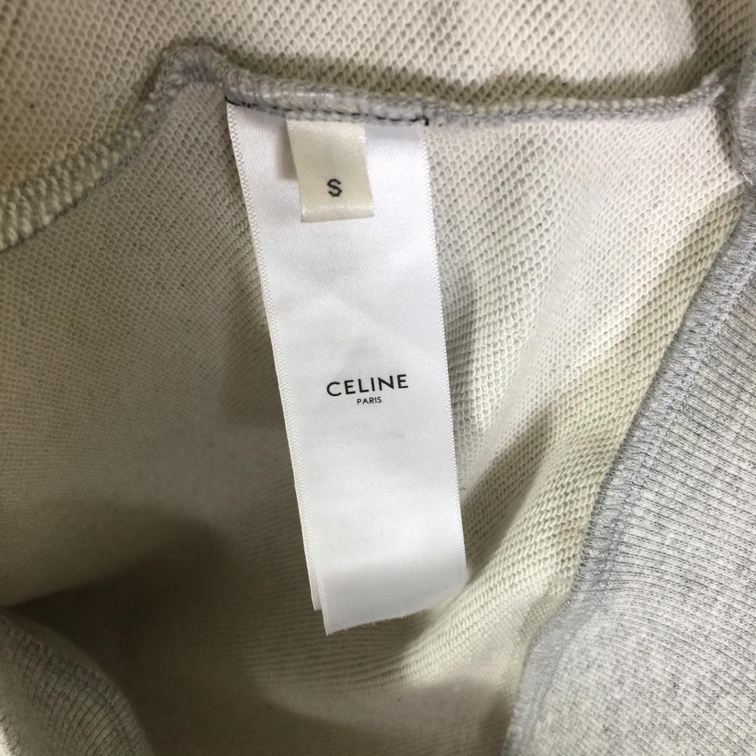 Celine Triomphe Hooded Sweater In Cotton Cashmere - DesignerGu