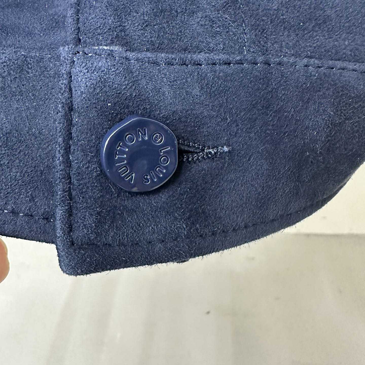 Louis Vuitton Suede Denim Jacket   1A8I3B - DesignerGu