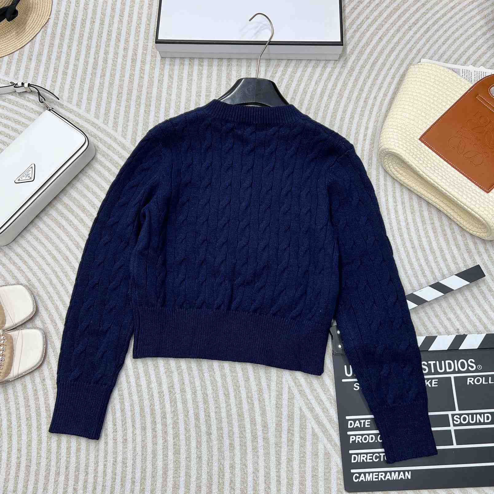 Loewe Cropped Sweater In Alpaca Blend - DesignerGu