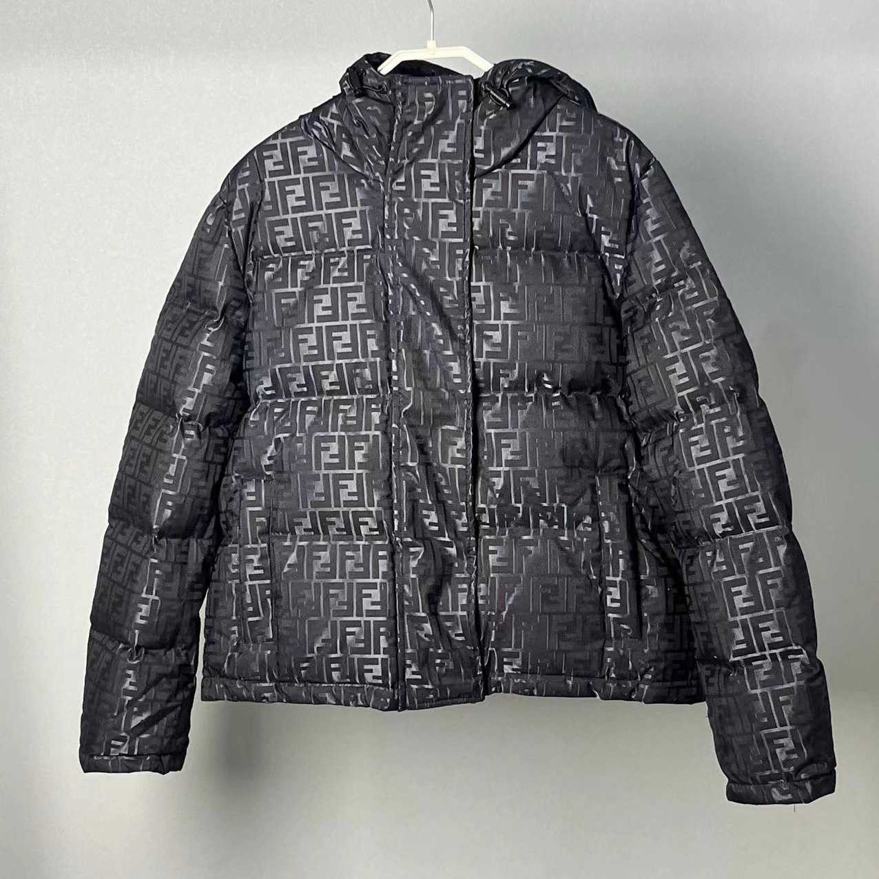 Fendi Black FF Nylon Down Jacket - DesignerGu