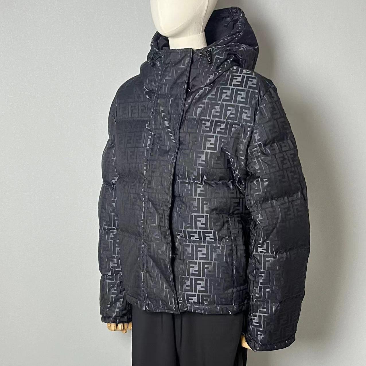 Fendi Black FF Nylon Down Jacket - DesignerGu