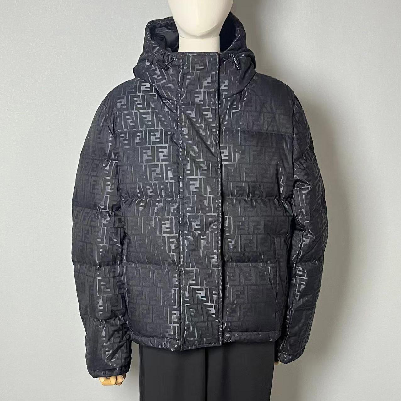 Fendi Black FF Nylon Down Jacket - DesignerGu