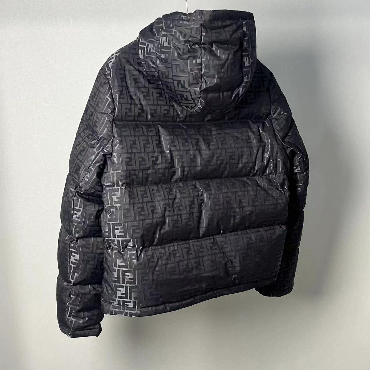 Fendi Black FF Nylon Down Jacket - DesignerGu