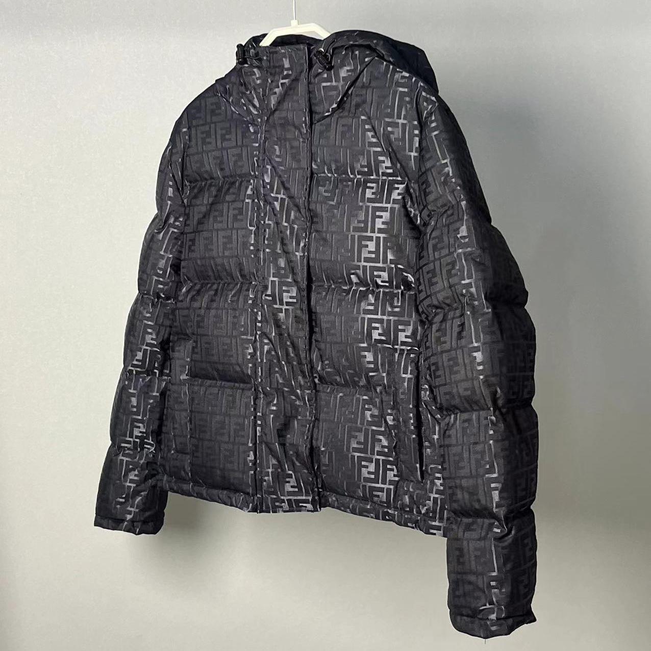 Fendi Black FF Nylon Down Jacket - DesignerGu