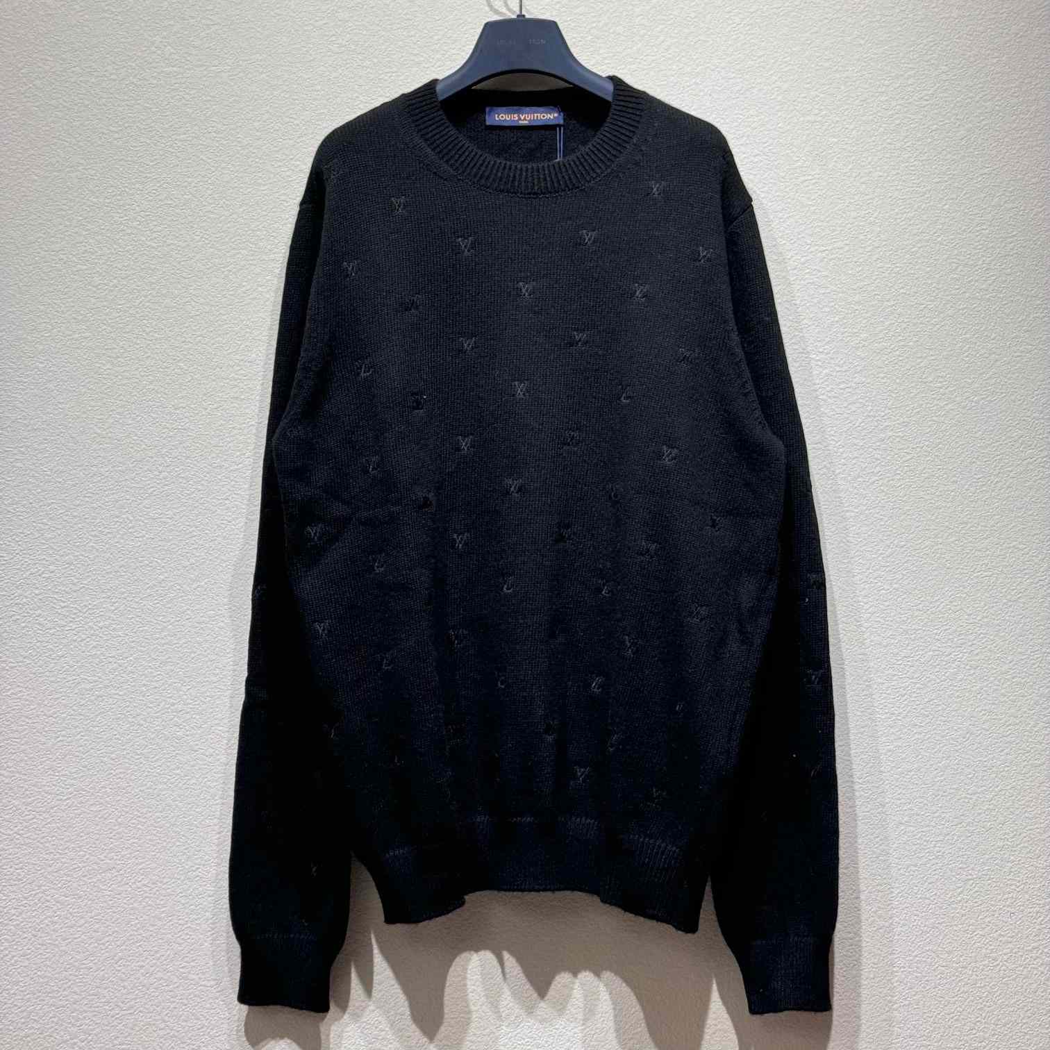 Louis Vuitton Embroidered Signature Merino Crewneck   1AFIXH - DesignerGu