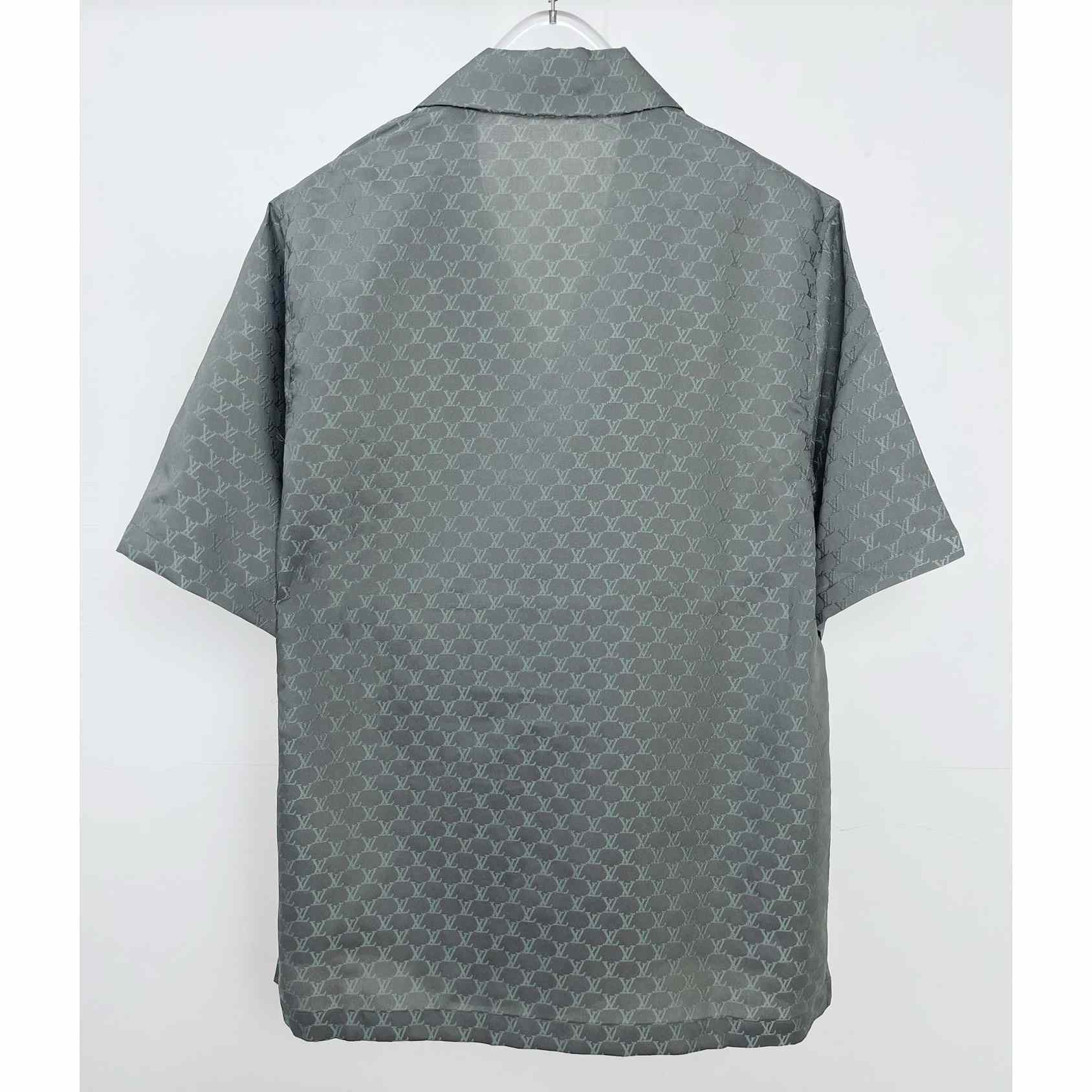 Louis Vuitton Short-Sleeved Jacquard Silk-Blend Shirt - DesignerGu