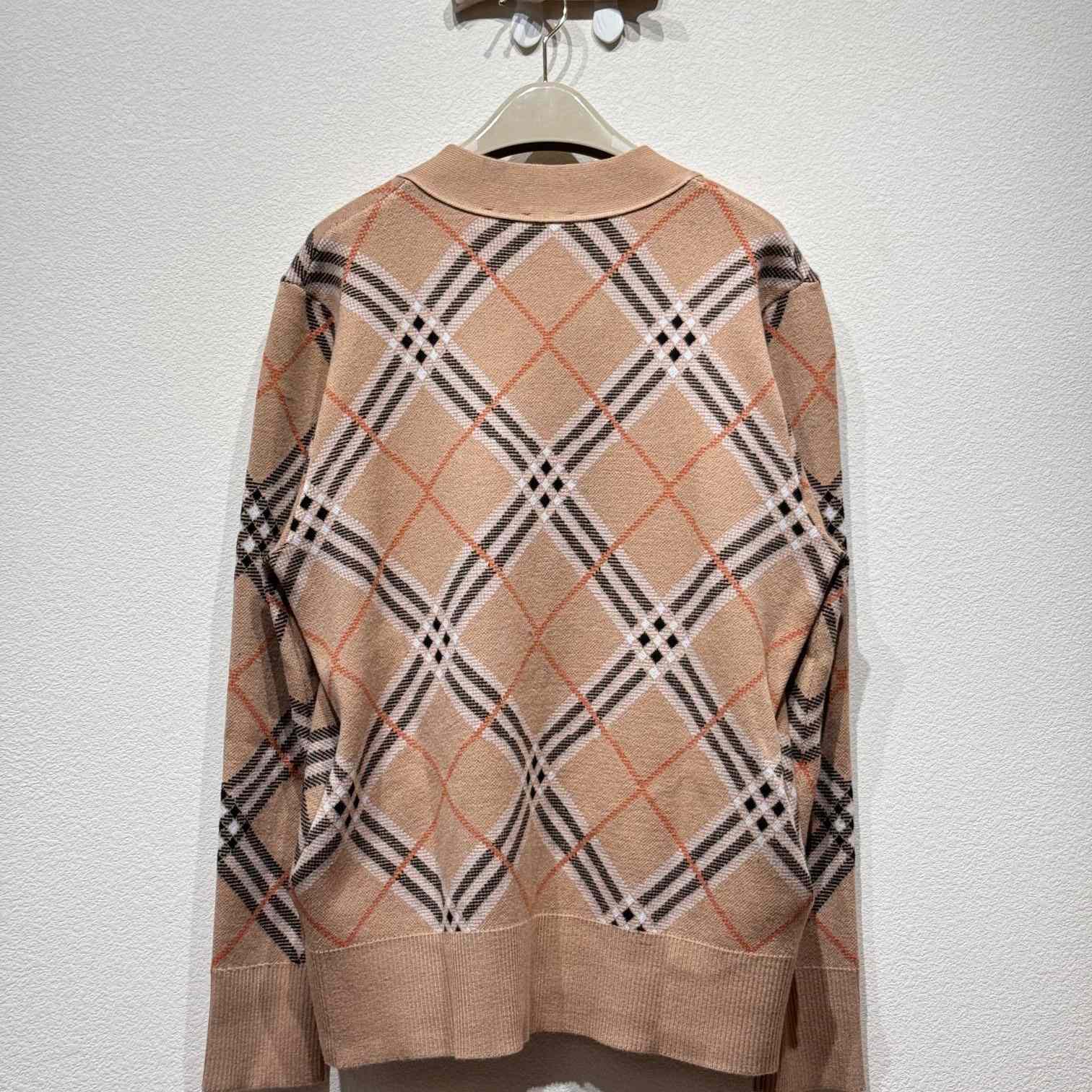 Burberry Check Wool Mohair Blend Cardigan   - DesignerGu