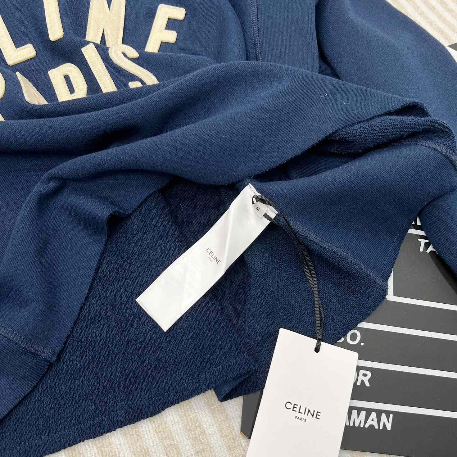 Celine Paris Loose Sweatshirt In Cotton Fleece - DesignerGu