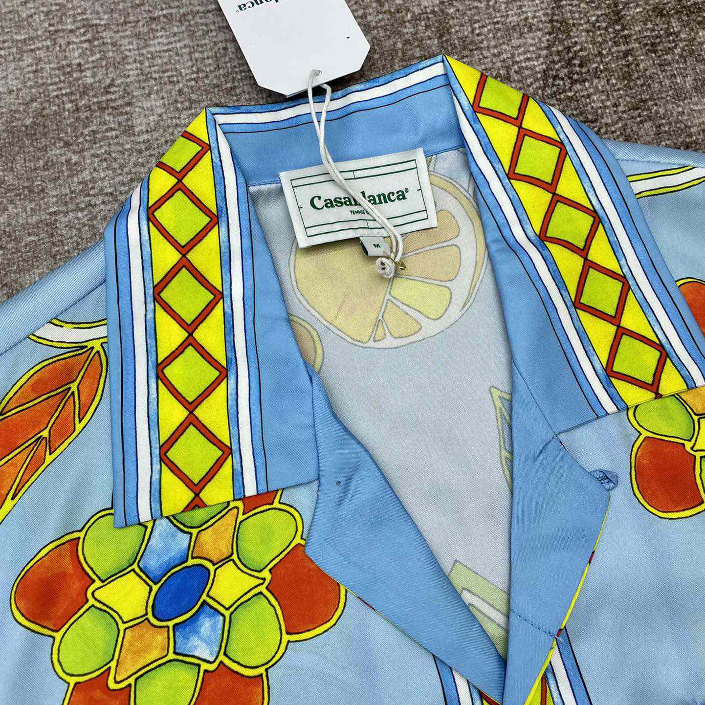 Casablanca Cuban Collar Short-Sleeve Shirt 'Yoruba Flowers'   CA3486 - DesignerGu