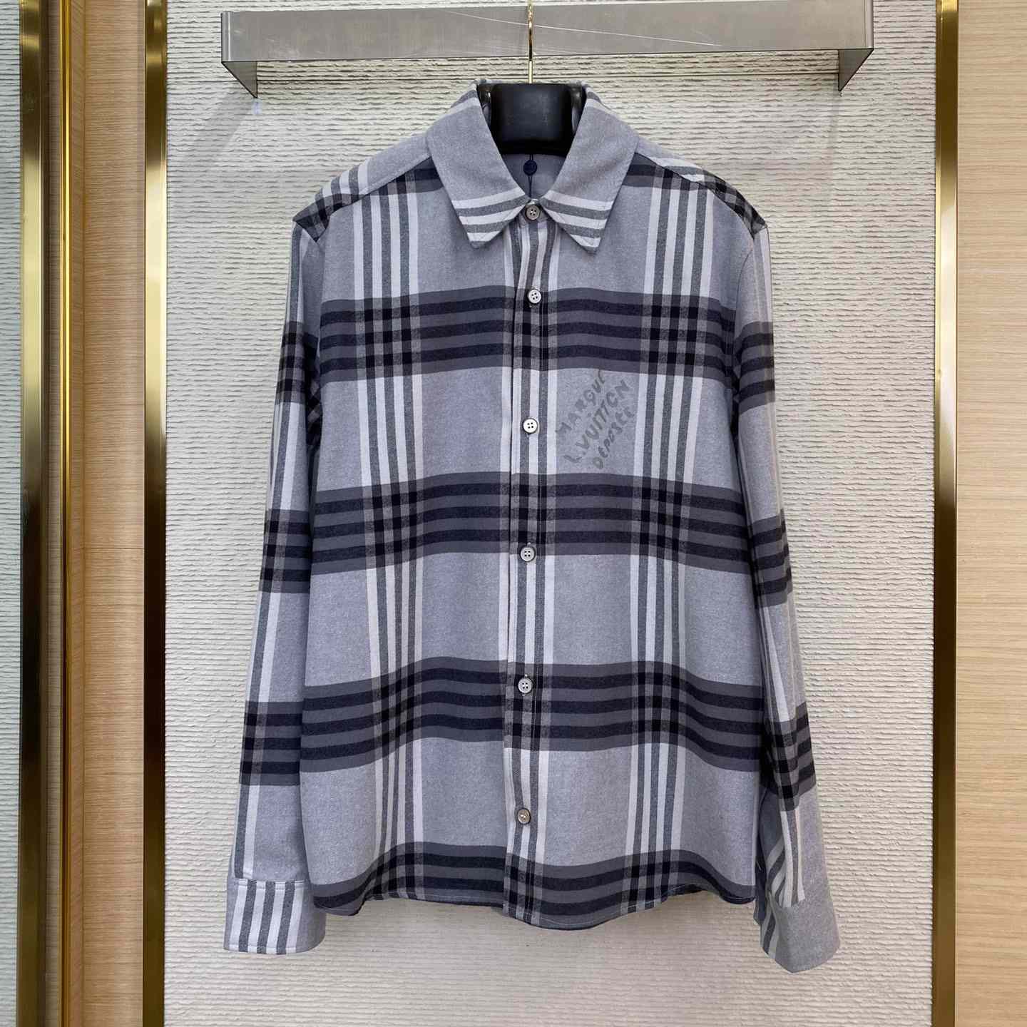 Louis Vuitton Long-Sleeved Cotton Flannel Shirt   1AFXSW - DesignerGu