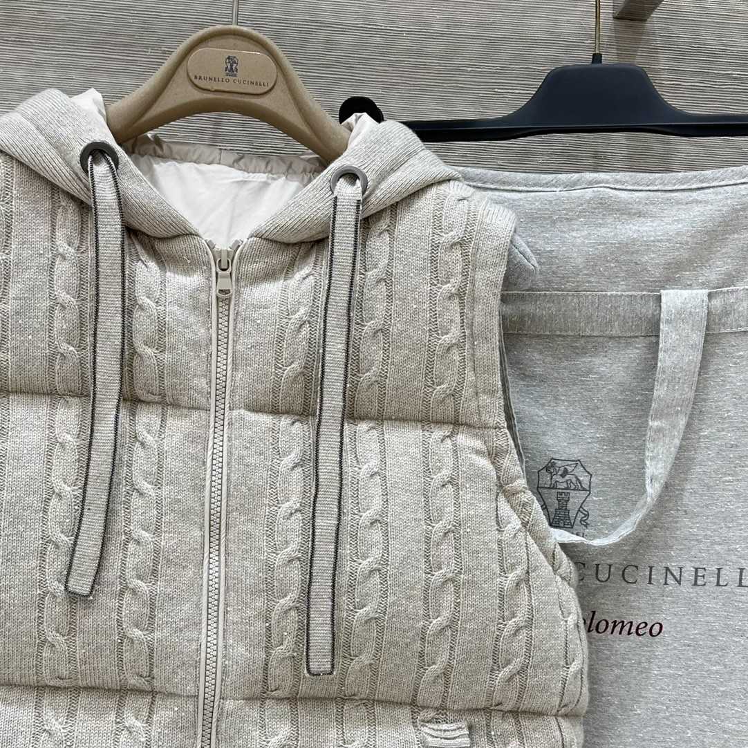 Brunello Cucinelli Knit Down Vest - DesignerGu