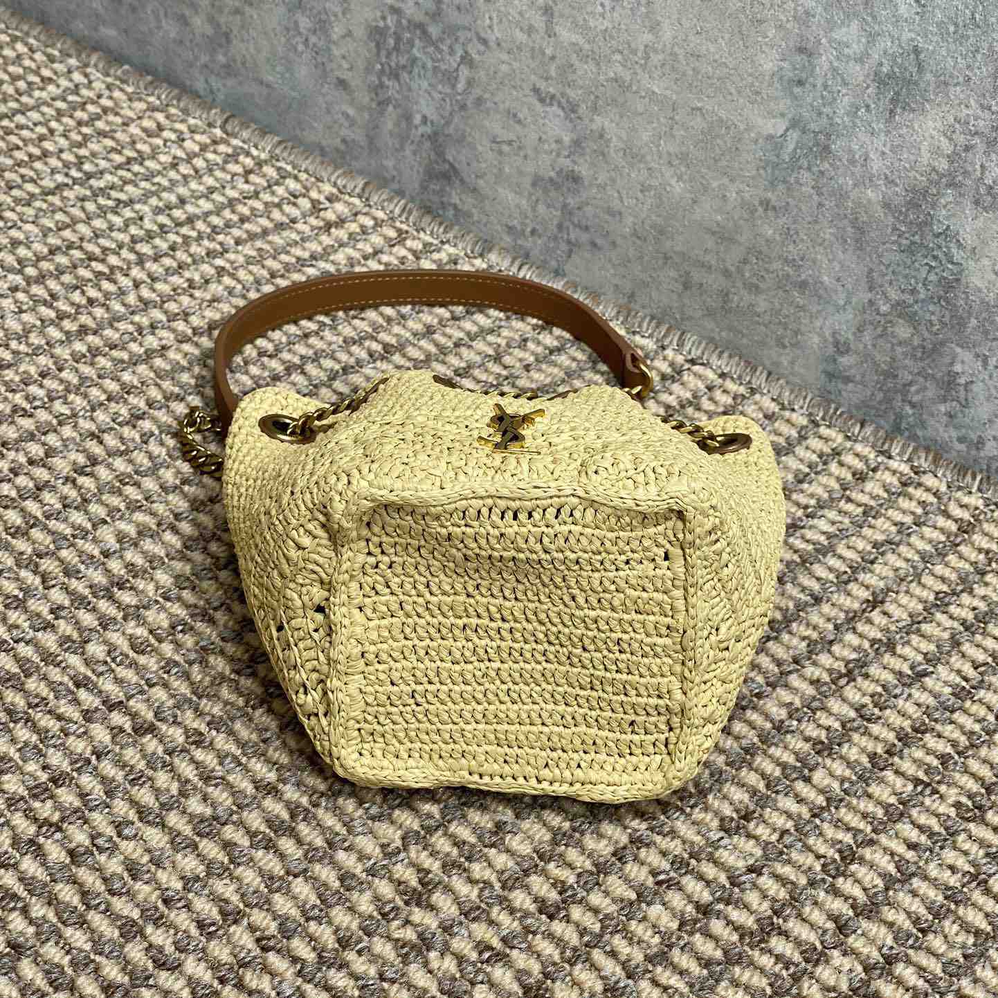 Saint Laurent Mini Joe In Raffia - DesignerGu