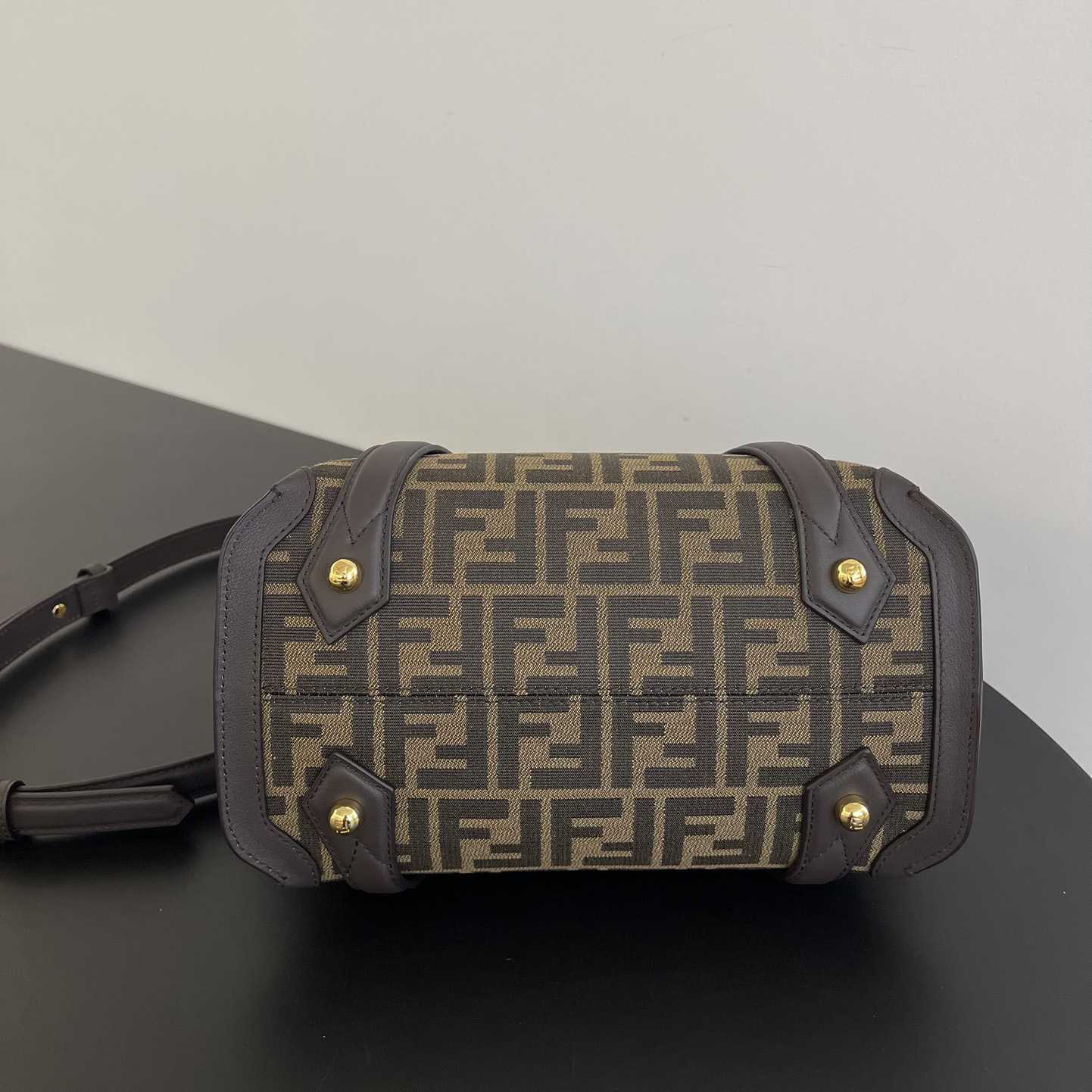 Fendi Boston 365 Brown FF jacquard fabric bag - DesignerGu