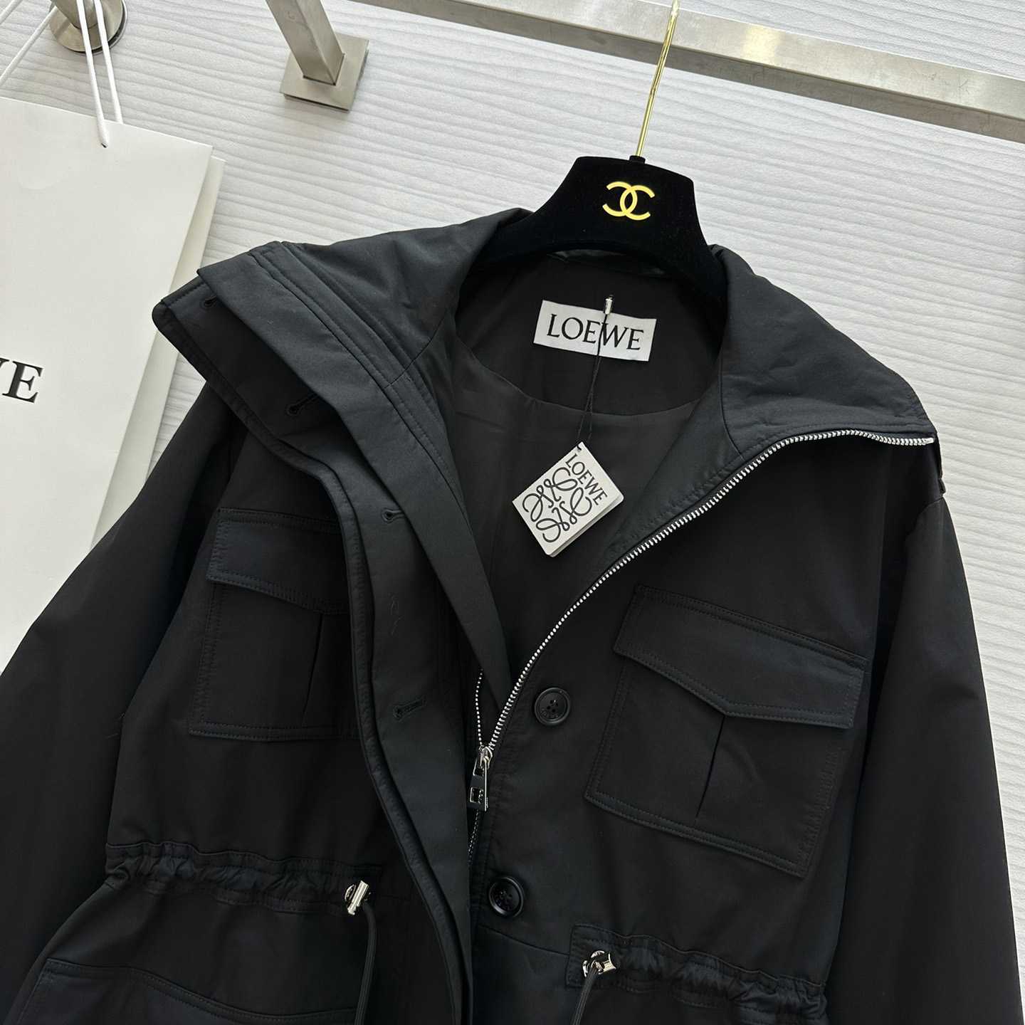 Loewe Short Parka In Cotton - DesignerGu