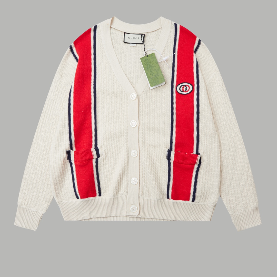 Gucci Knit Cotton Cardigan With Patch - DesignerGu