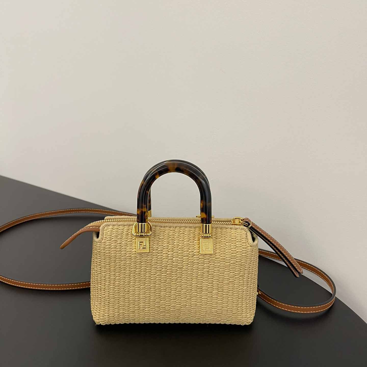 Fendi By The Way Mini Beige Cotton Fiber Mini-bag - DesignerGu