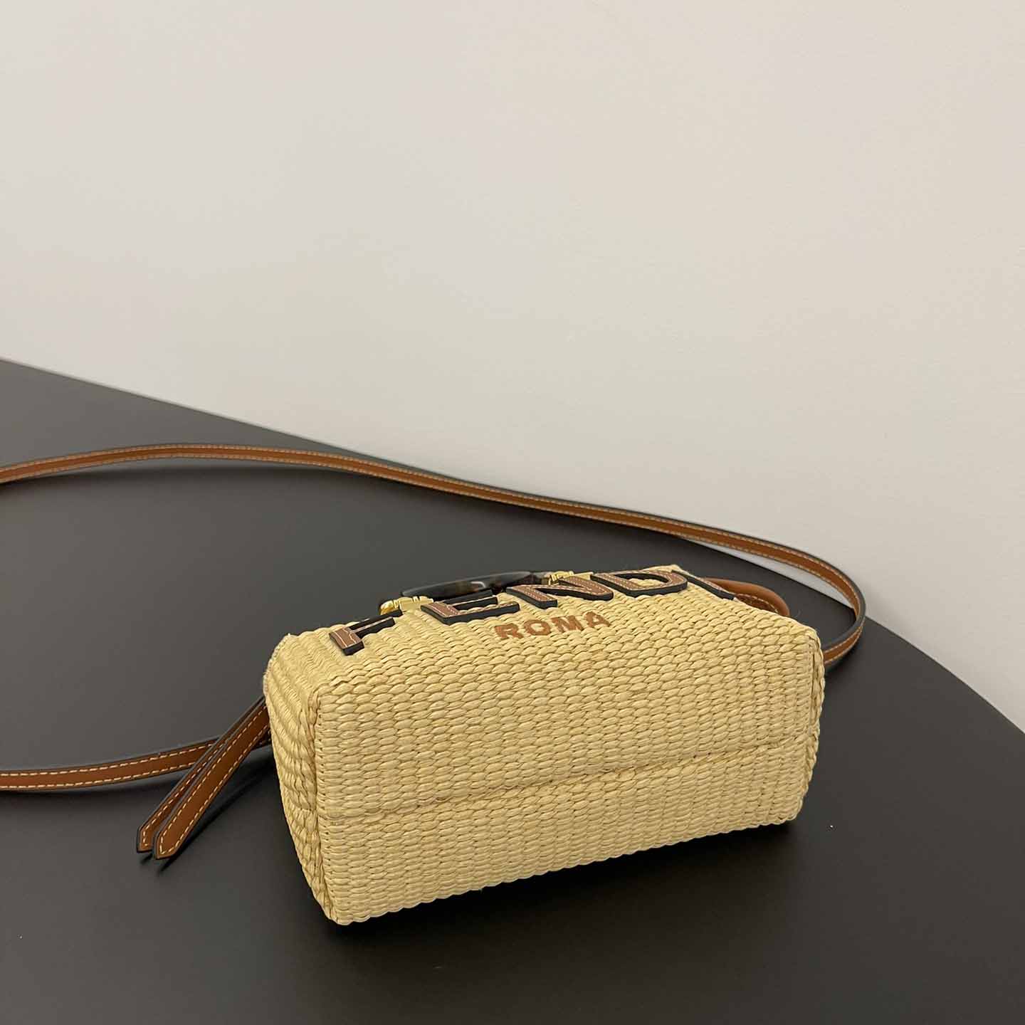 Fendi By The Way Mini Beige Cotton Fiber Mini-bag - DesignerGu