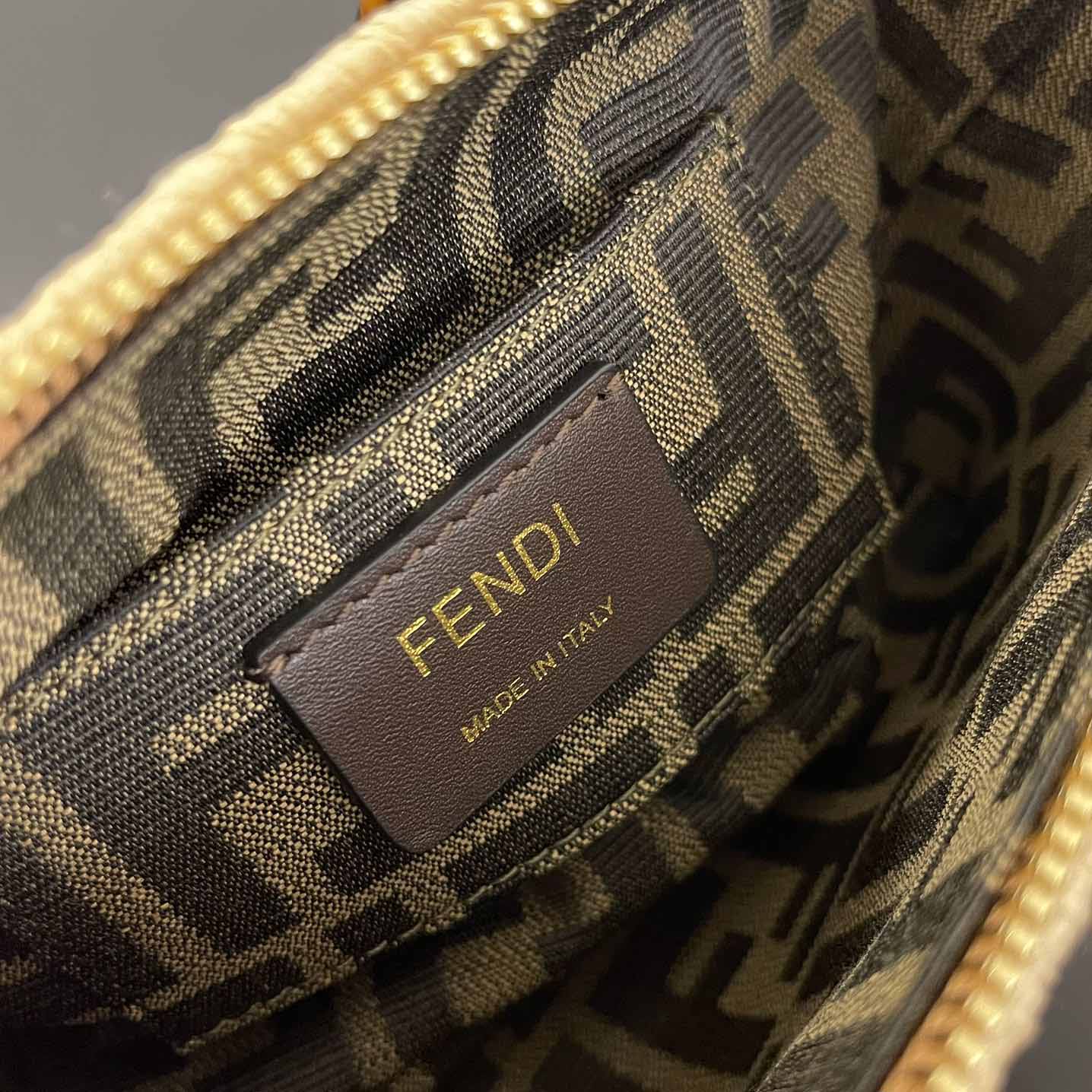 Fendi By The Way Mini Beige Cotton Fiber Mini-bag - DesignerGu