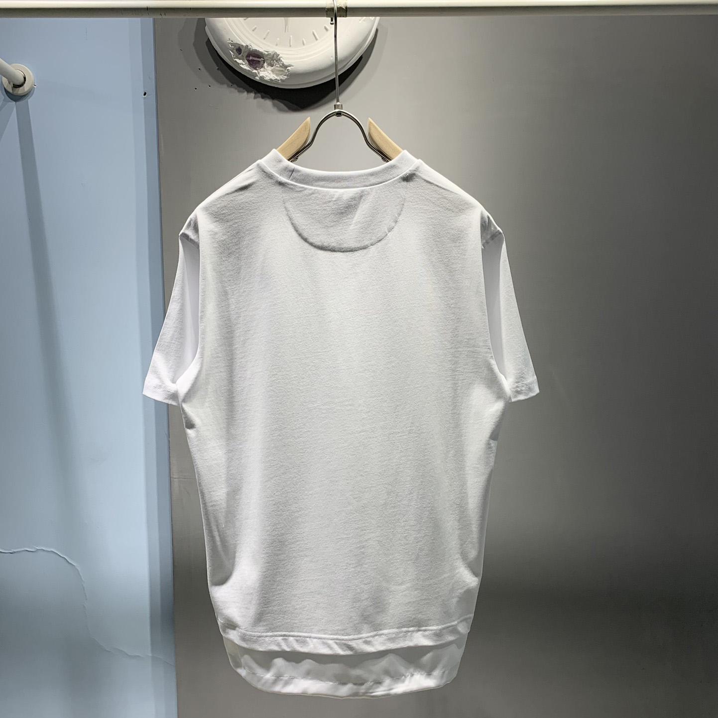 Prada Cotton T-Shirt With Re-Nylon Details - DesignerGu