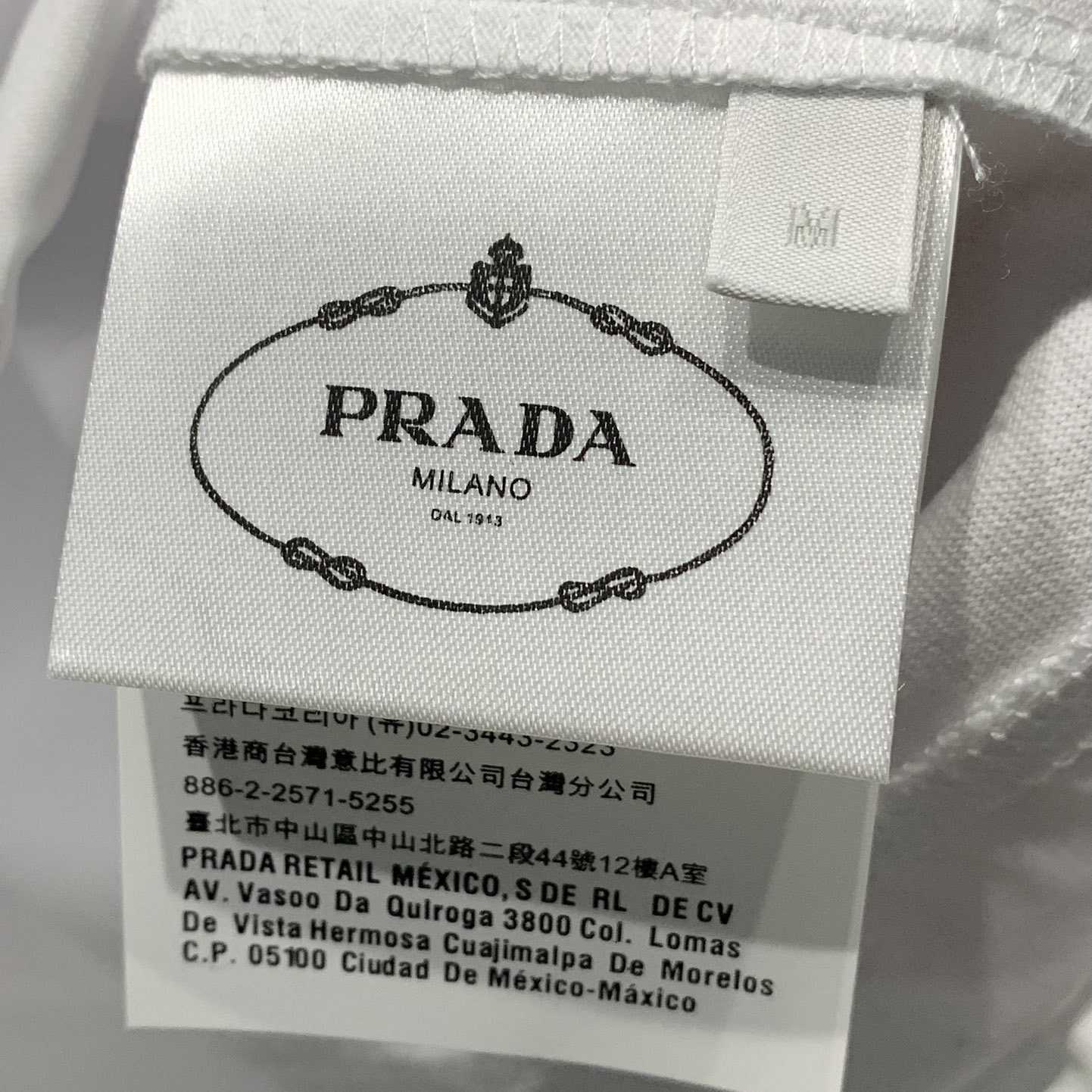 Prada Cotton T-Shirt With Re-Nylon Details - DesignerGu