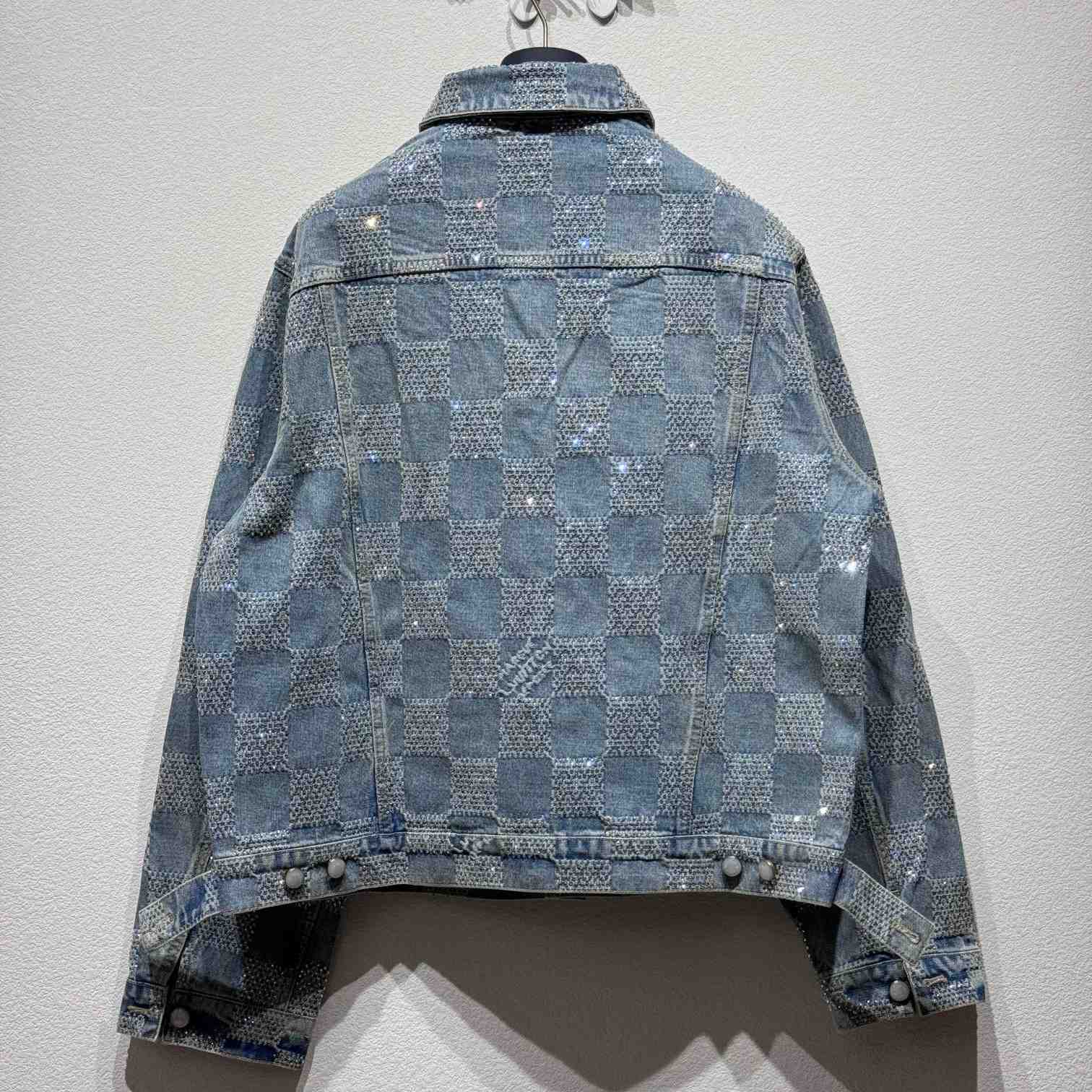 Louis Vuitton Embellished Damier Denim Jacket  1AFWXC - DesignerGu