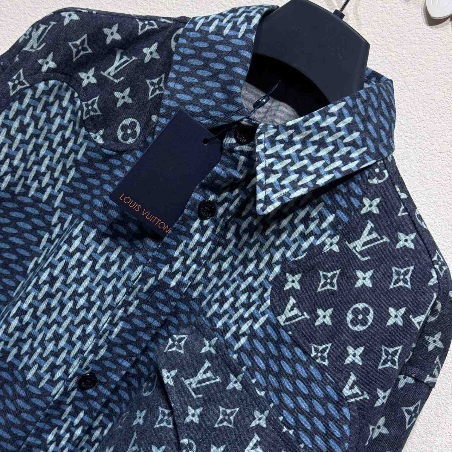 Louis Vuitton x Nigo MNGM Waves Giant Damier Flannel Shirt - DesignerGu