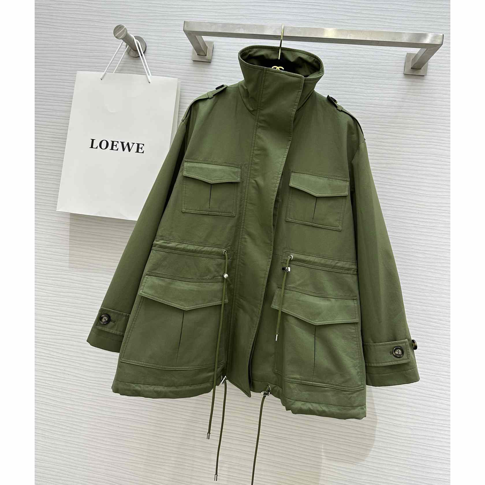 Loewe Short Parka In Cotton - DesignerGu